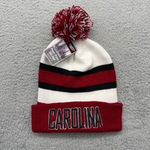 NWT PGM 70022 South Carolina Gamecocks Beanie Garnet Black White Pom Pom Ski Hat